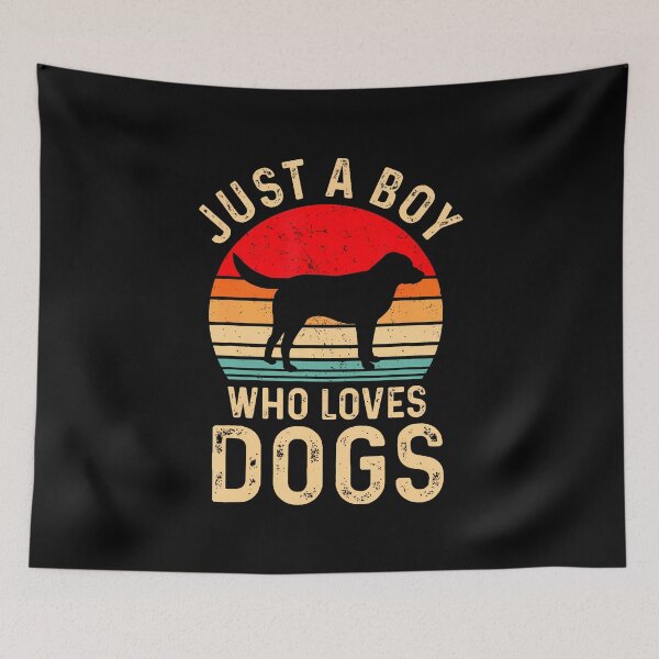 Item preview, Puppy Dog Lover Boys Just A Boy Who Loves Dogs Retro designed and sold by MaudeGloria.