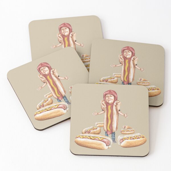 Item preview, I Think You Should Leave Hot Dog Sticker | Tim Robinson "We're All Trying To Find The Guy" Meme Art designed and sold by cogiaovuong.