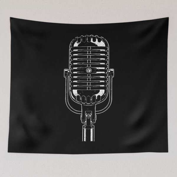 Item preview, 50S 60S 70S Microphone Retro Vintage Distressed Effect designed and sold by TiffanyLucia.