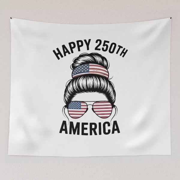 Item preview, Women's patriotic messy hair bun American 250 designed and sold by billyperks.