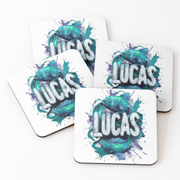 Item preview, Lucas Name Art - Pisces Zodiac Fish designed and sold by AlexLineArt.