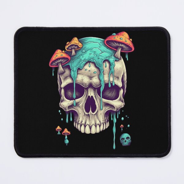 Item preview, Psychedelic Melting Skull Magic Mushrooms Drip designed and sold by BetOova.