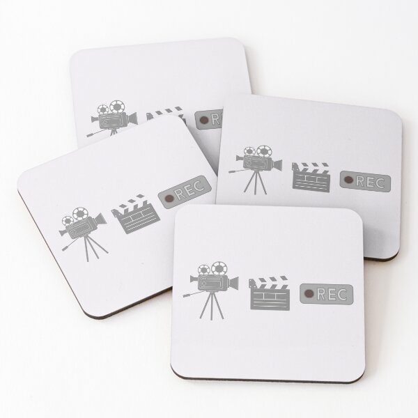 Item preview, Filmmaker Icons (Grey) – Camera, Clapperboard, REC – Minimal Film & Video designed and sold by MicroRoleClub.