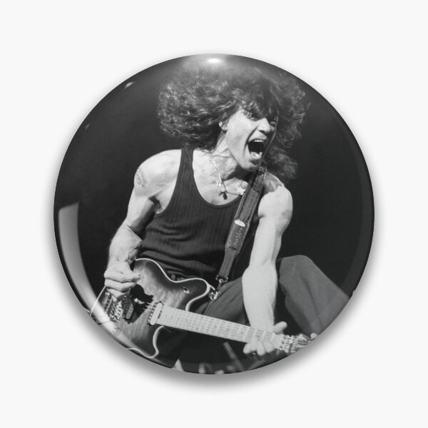 Item preview, Eddie VanHalen - "Flying Eddie" - BW Photograph designed and sold by ConcertImages.