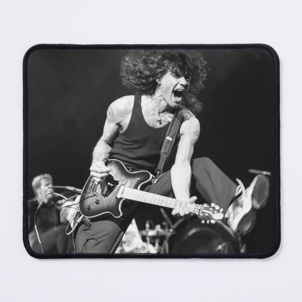 Item preview, Eddie VanHalen - "Flying Eddie" - BW Photograph designed and sold by ConcertImages.