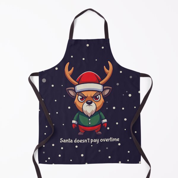 Item preview, Santa Doesn’t Pay Overtime - Angry Christmas Reindeer designed and sold by Drawings Project.