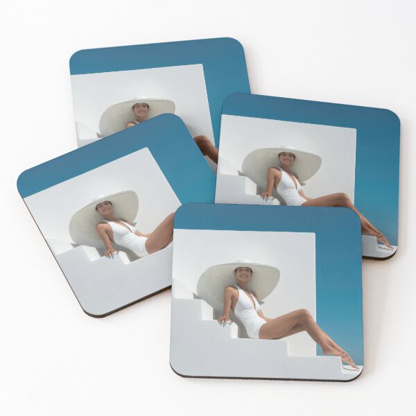 Item preview, Model sits on white stairs in sun designed and sold by anytka.