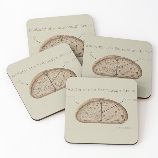 Item preview, Anatomy of a Sourdough Bread – Vintage Artisan Baking Illustration designed and sold by ChristinePartlow.