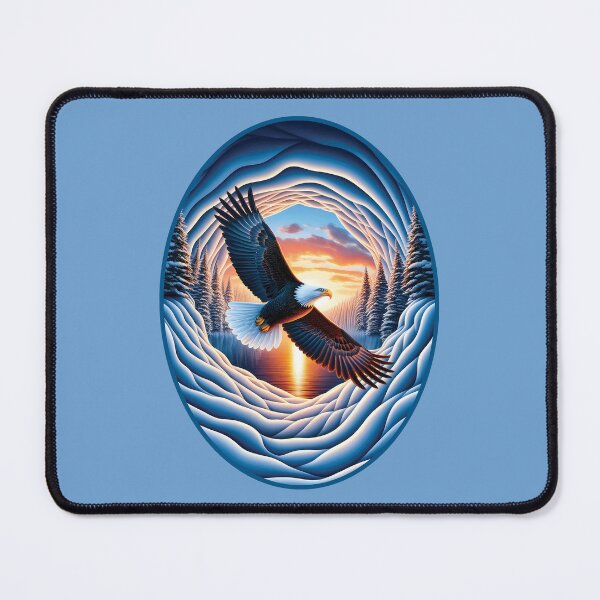 Item preview, Bald Eagle Over Snowy Alaskan Winter Scenery designed and sold by AlchemyColor.