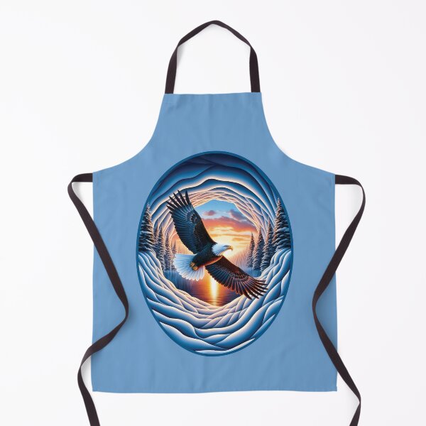 Item preview, Bald Eagle Over Snowy Alaskan Winter Scenery designed and sold by AlchemyColor.