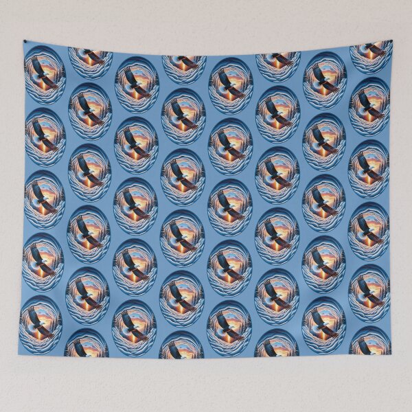 Item preview, Bald Eagle Over Snowy Alaskan Winter Scenery designed and sold by AlchemyColor.