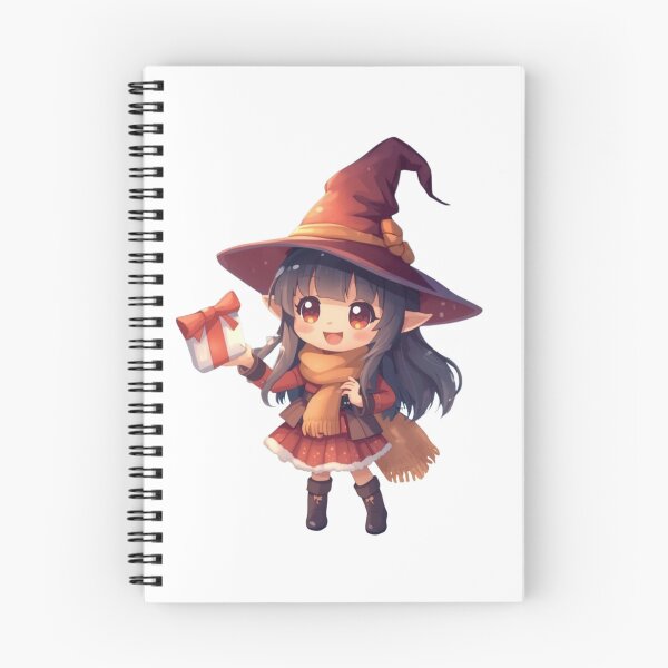 Item preview, Chibi Christmas Witch with Gift – Cute Xmas Witch designed and sold by Dream Magic Co.