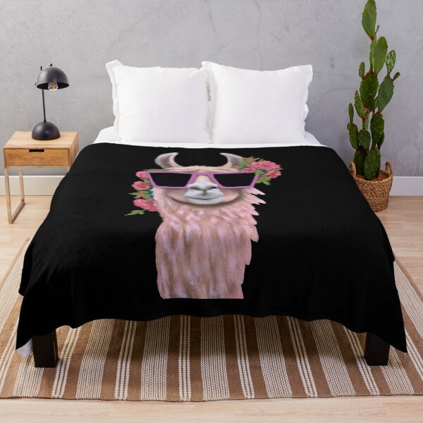 Item preview, Super cool llama wearing pink sunglasses designed and sold by WAMTEES.