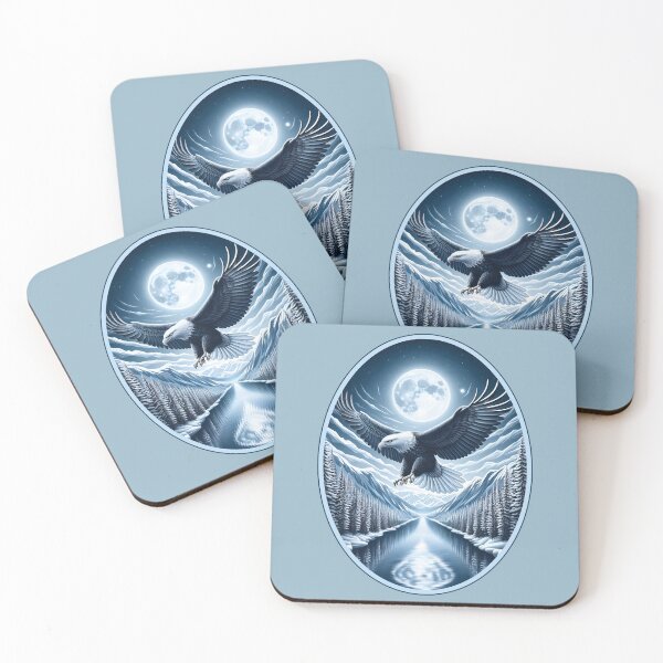 Item preview, Bald Eagle Over Snowy Alaskan Winter Scenery designed and sold by AlchemyColor.