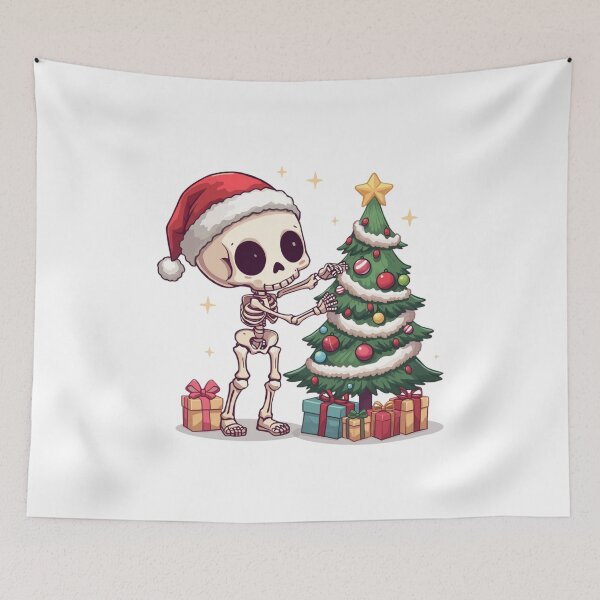 Item preview, Skeleton Christmas – Cute Skeleton Decorating Tree designed and sold by Dream Magic Co.