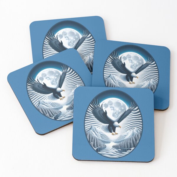 Item preview, Bald Eagle Over Snowy Alaskan Winter Scenery designed and sold by AlchemyColor.