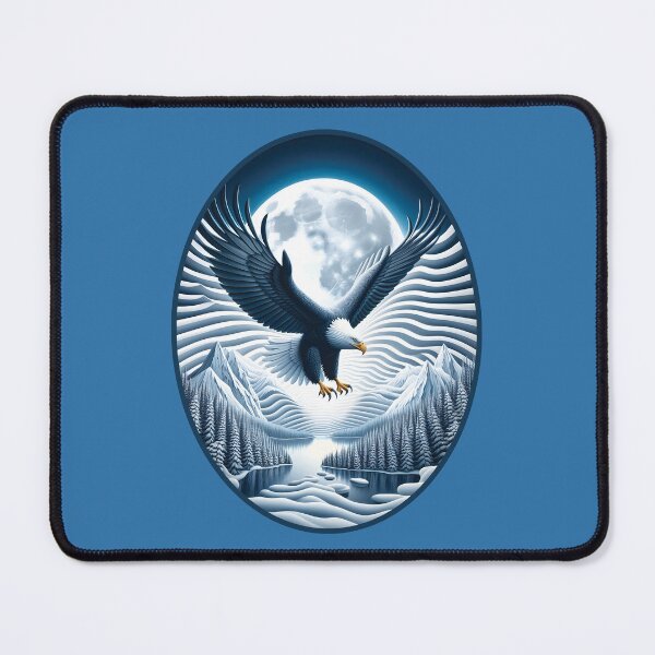 Item preview, Bald Eagle Over Snowy Alaskan Winter Scenery designed and sold by AlchemyColor.