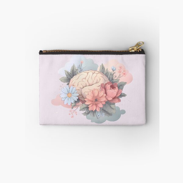 Item preview, Blooming Mind — Floral Brain Illustration | Soft Pastel Aesthetic Wellness Art designed and sold by PureBrain.