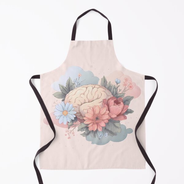 Item preview, Blooming Mind — Floral Brain Illustration | Soft Pastel Aesthetic Wellness Art designed and sold by PureBrain.