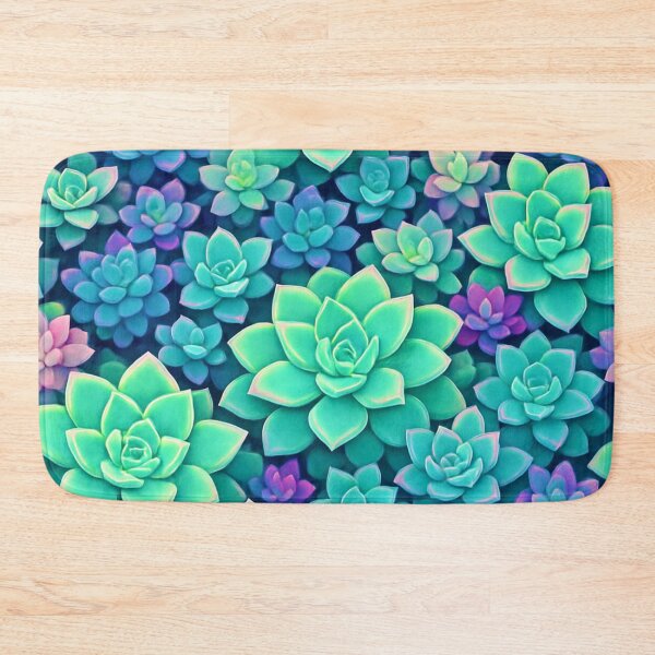 Item preview, Succulent Pattern - Pastel Green & Purple Botanical Art designed and sold by Myra365Art.
