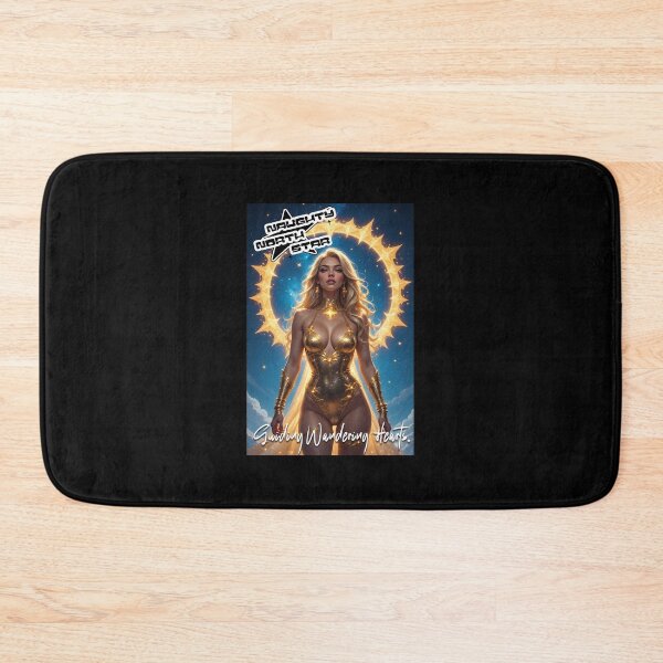 Item preview, Naughty North Star — Guiding Wandering Hearts (Retro Celestial Holiday Pin-Up) designed and sold by Mark Mentzer.