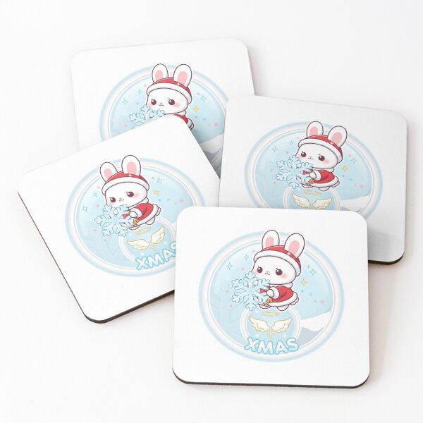 Item preview, Xmas Chibi Bunny Snowflake Emblem – Icy Kawaii Holiday Badge Sticker designed and sold by Imaginarium of Chaos falcon88 .