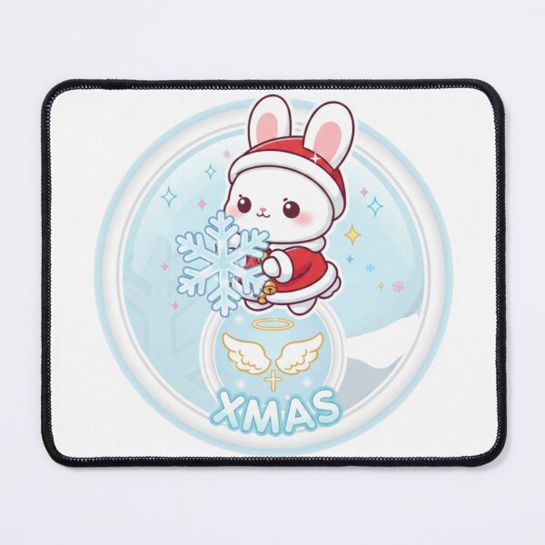 Item preview, Xmas Chibi Bunny Snowflake Emblem – Icy Kawaii Holiday Badge Sticker designed and sold by Imaginarium of Chaos falcon88 .