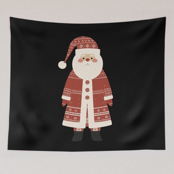 Item preview, Minimal Scandinavian Santa Folk Artwork designed and sold by ChicTrendz.
