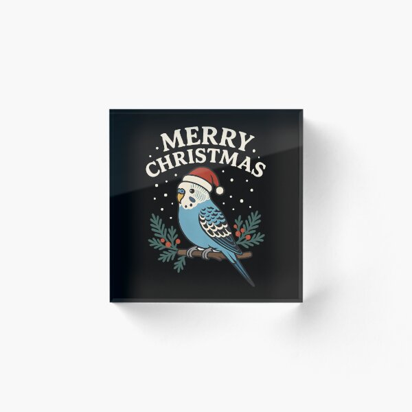 Item preview, Christmas Budgie – Cute Merry Christmas Bird Cartoon Design designed and sold by SVALANART.