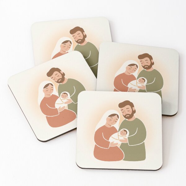 Item preview, Minimalist Modern Nativity – Warm Earthy Holy Family Illustration designed and sold by Iras-Art-Corner.