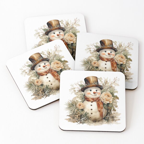 Item preview, Vintage Snowman with Roses designed and sold by Liededrom..