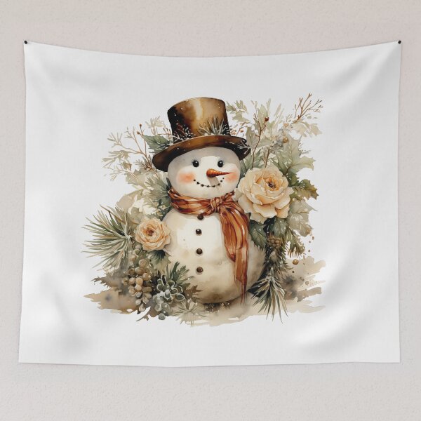 Item preview, Vintage Snowman with Roses designed and sold by Liededrom..