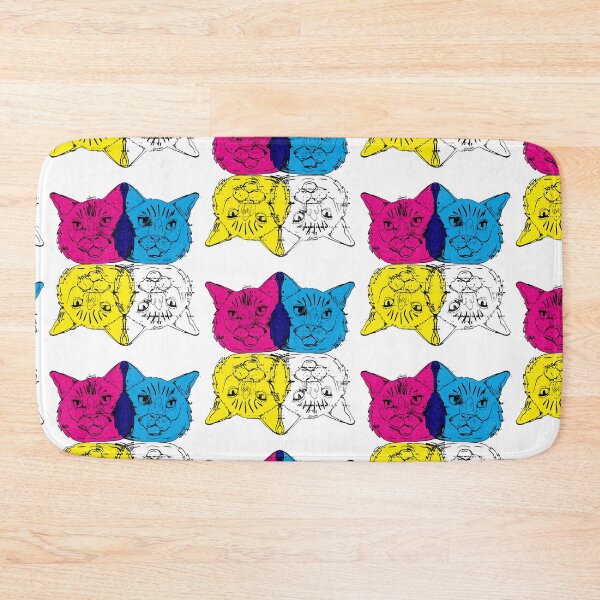 Item preview, glitchy cmyk cats designed and sold by crestfallenmermaid.