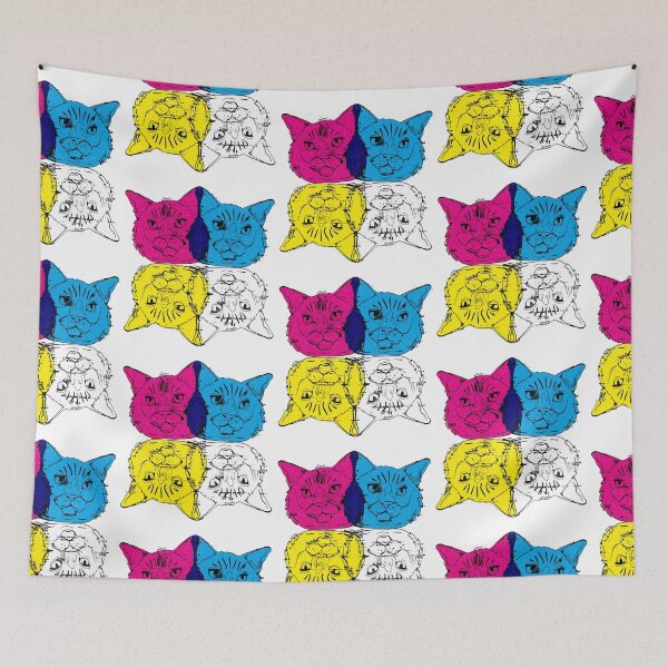Item preview, glitchy cmyk cats designed and sold by crestfallenmermaid.