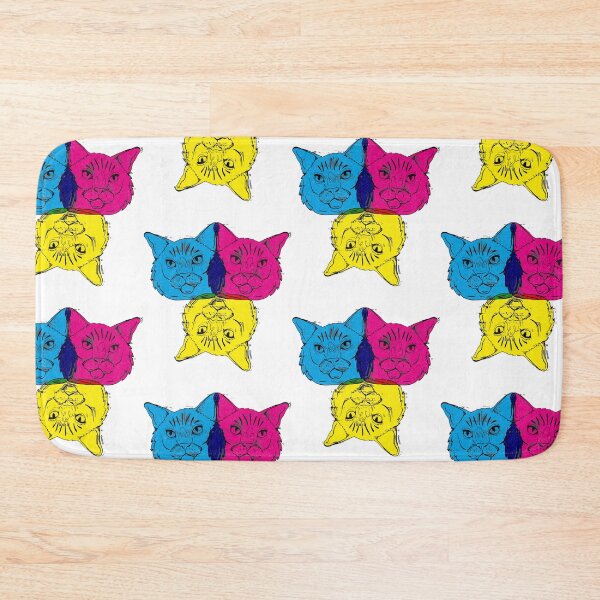 Item preview, glitchy cmyk cats designed and sold by crestfallenmermaid.