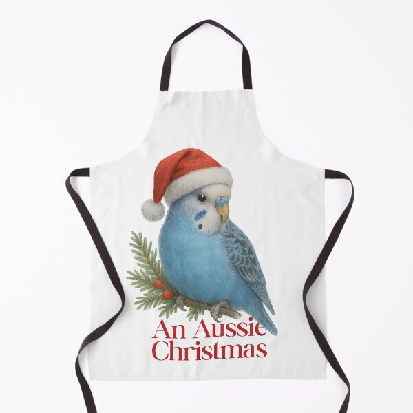 Item preview, Aussie Christmas Budgie – Realistic Parakeet Holiday Art designed and sold by SVALANART.