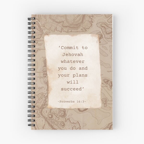 Item preview, Commit to Jehovah - Proverbs 16:3. Vintage Scripture Print designed and sold by Annie & Petal Prints.