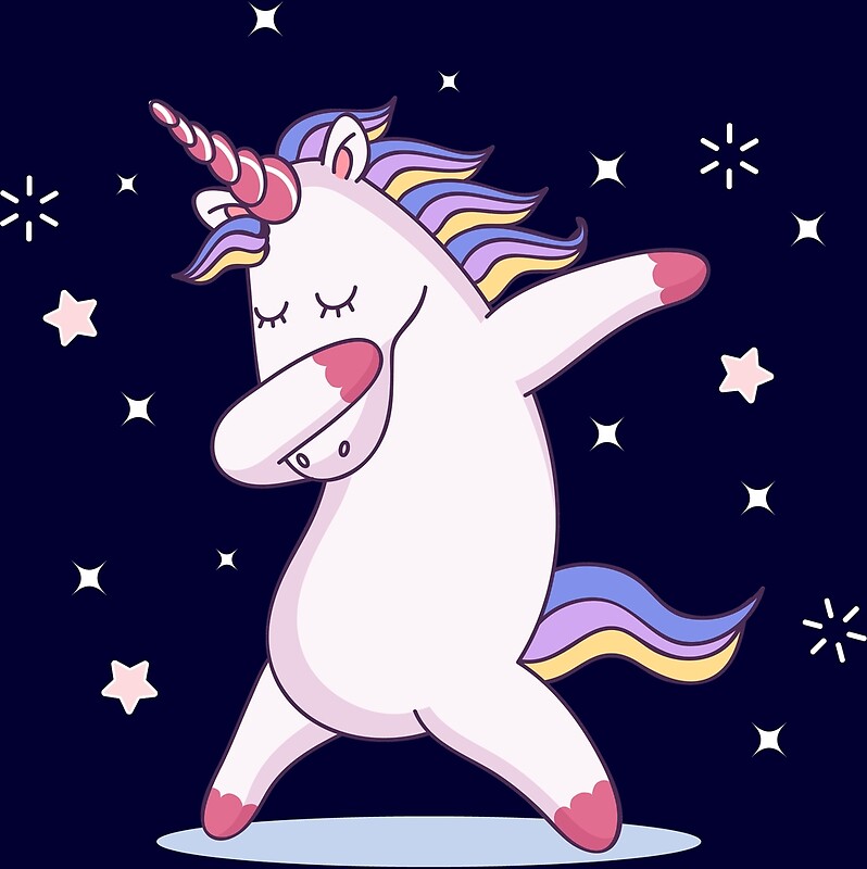 dabbing unicorn by sanseffort redbubble