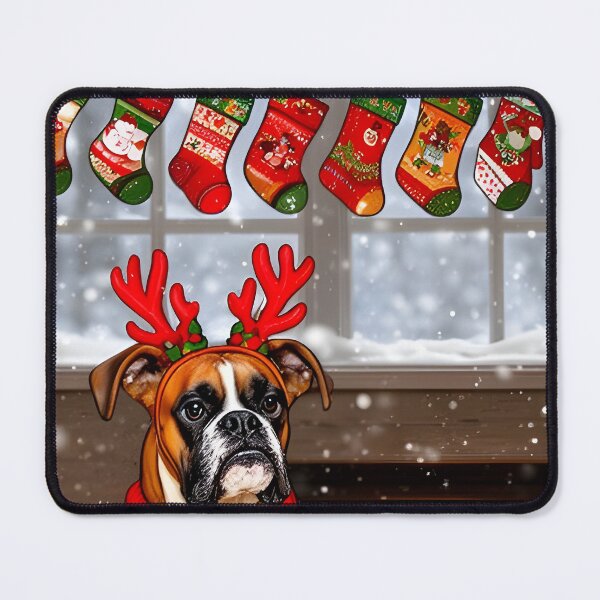 Item preview, boxer dog christmas designed and sold by Uglyandcute.