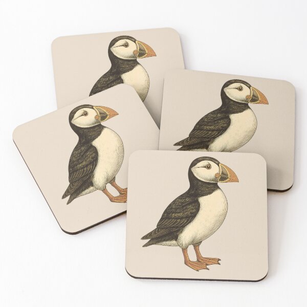 Item preview, Vintage Atlantic Puffin Illustration Sticker – Coastal Wildlife Art designed and sold by opidium.