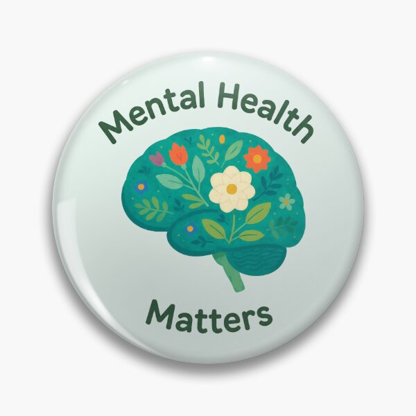 Item preview, Mental Health Matters — Botanical Brain Illustration | Positive Reminder & Wellness Art designed and sold by PureBrain.