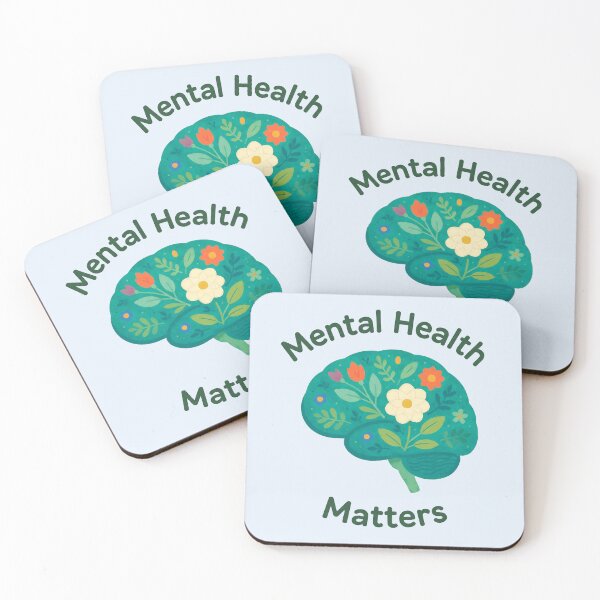 Item preview, Mental Health Matters — Botanical Brain Illustration | Positive Reminder & Wellness Art designed and sold by PureBrain.