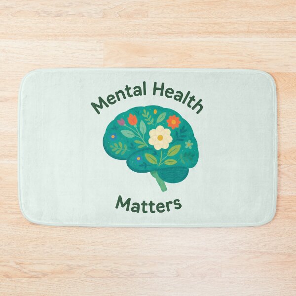 Item preview, Mental Health Matters — Botanical Brain Illustration | Positive Reminder & Wellness Art designed and sold by PureBrain.