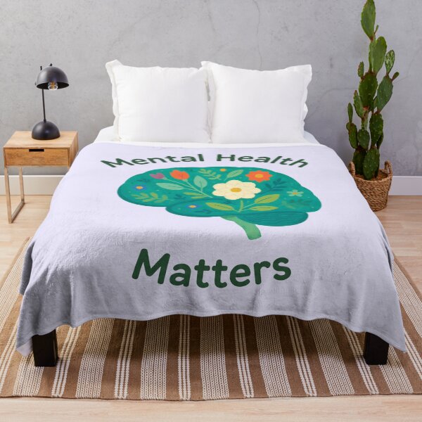 Item preview, Mental Health Matters — Botanical Brain Illustration | Positive Reminder & Wellness Art designed and sold by PureBrain.