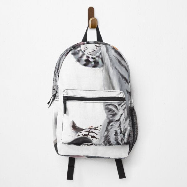 Item preview, White Tiger Watercolor Art - Majestic Snow Tiger Painting - Wildlife Big Cat Illustration designed and sold by leen12 Art Designs Prints.
