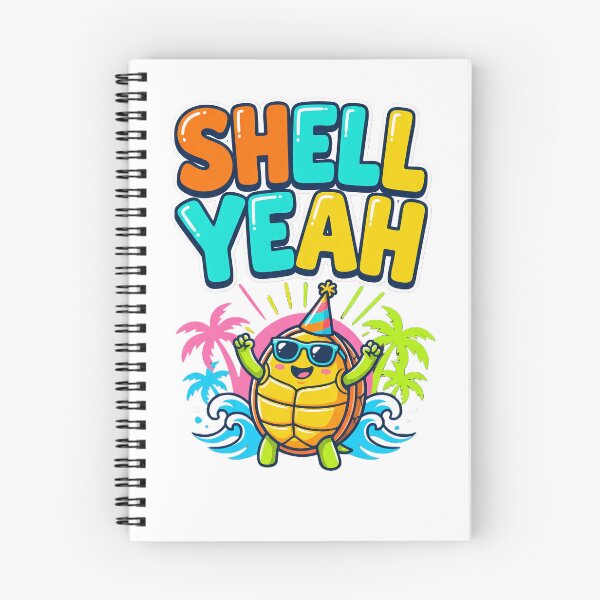 Item preview, Shell Yeah Fun Beachy Turtle Celebration Pun designed and sold by Quillway.