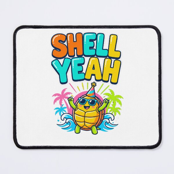 Item preview, Shell Yeah Fun Beachy Turtle Celebration Pun designed and sold by Quillway.