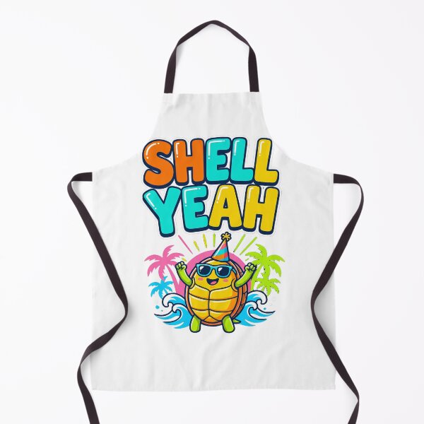 Item preview, Shell Yeah Fun Beachy Turtle Celebration Pun designed and sold by Quillway.