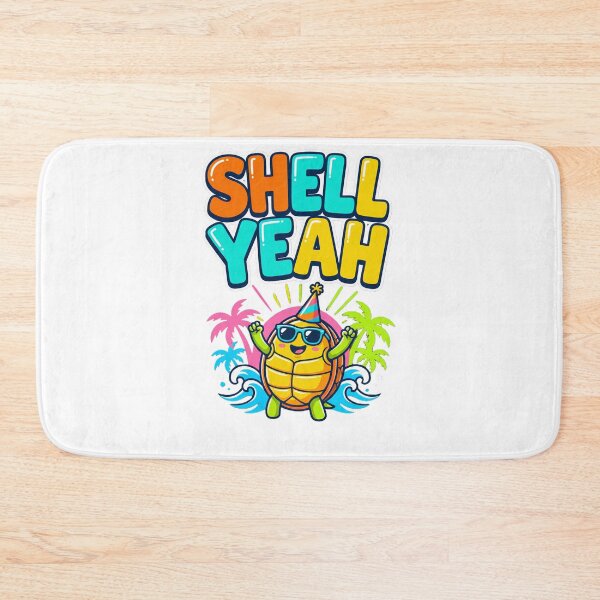Item preview, Shell Yeah Fun Beachy Turtle Celebration Pun designed and sold by Quillway.