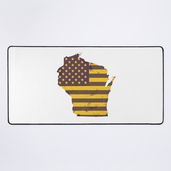 Item preview, Wisconsin USA Flag Silhouette – Stars and Stripes State Outline designed and sold by Paper Drip.